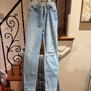GRLFRND Blue Distressed Jeans